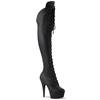 Pleaser - DELIGHT3014 Plateau overknee Laarzen - Zwart Product image